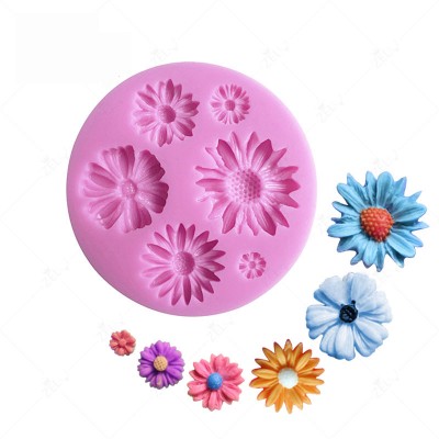 Cake decorating supplies fondant silicon molds daisy flower