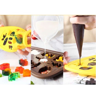 Food grade silicone leaves dog monkey rabbit animal shape cake baking chocolate jelly mold