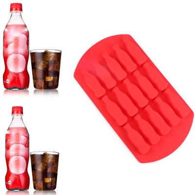 15 mini Coke bottle shape silicone ice mold cube tray