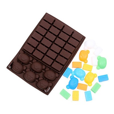 FDA/LFGB standard custom rectangle candy silicone gummy bear mold