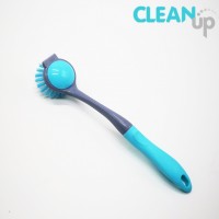 Multipurpose Long Handle Round Shaped PP Head Kitchen Cleaning Tool Washing Brush